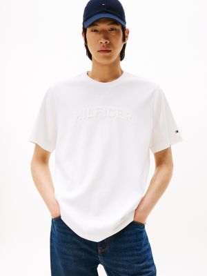 T-shirt en relief Hilfiger Arch, blanc