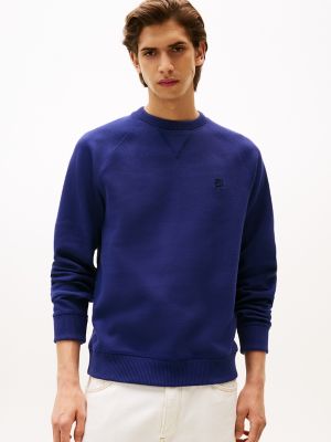 Embroidered Logo Interlock Sweatshirt, Preppy Navy