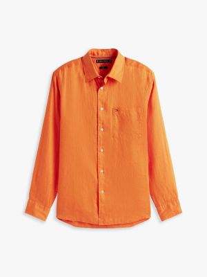 open lace back dress Daniel Ellissa Men's Basic Solid Dress Shirt - Slim Fit - Orange - 16.5 34/35 main image 0