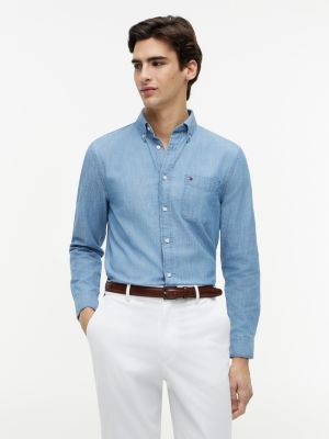 Regular Fit Chambray Pocket Shirt