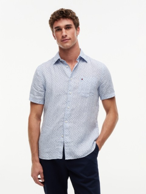 Мужские рубашки Tommy Hilfiger Regular Fit Linen Sailing Print Shirt