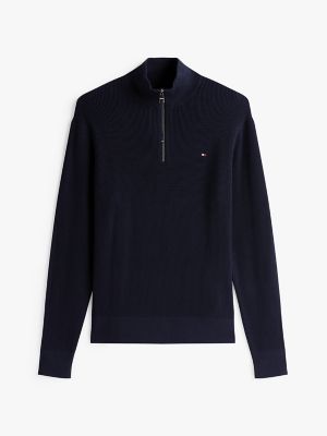 Quarter-Zip Sweater, Navy