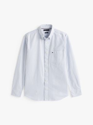 Regular Fit Stripe Oxford Shirt, Breezy Blue/White