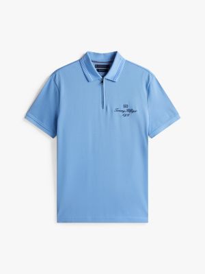 Regular Fit Mercerized Cotton Zip Polo | Tommy Hilfiger USA