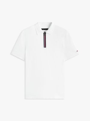 Regular Fit Interlock Zip Polo | Tommy Hilfiger USA