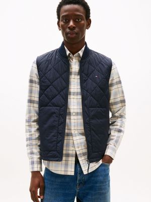 Water-Repellent Insulated Quilted Vest, Navy