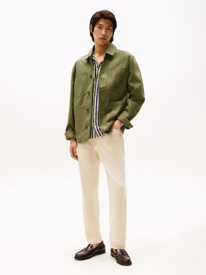 Off-White Tapered Relaxed-Fit Jean, Soft Cream Denim