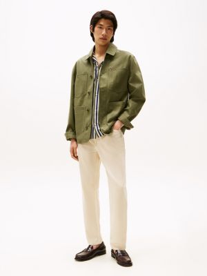 Tapered Relaxed-Fit Jean, Soft Cream Denim