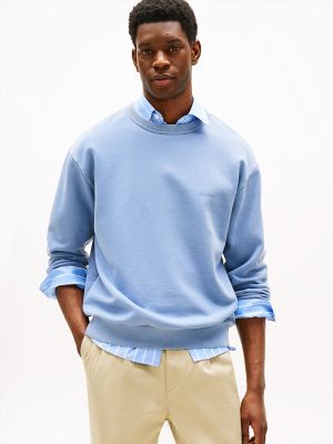 Relaxed Fit Terry Crewneck Sweatshirt, Brisk Blue