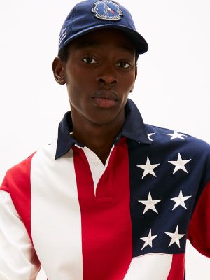 Bold Flag Rugby Sweatshirt, Red/White/Navy Multi