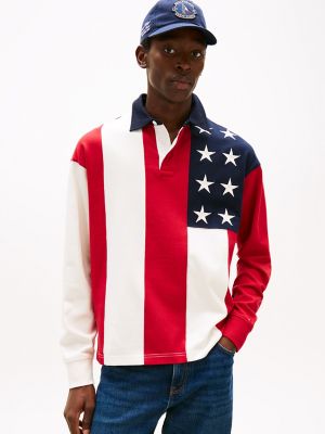 Americana Flag Rugby, Red/White/Navy Multi