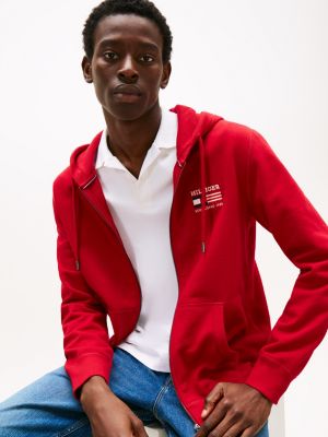 Embroidered Monotype Logo Zip Hoodie | Tommy Hilfiger