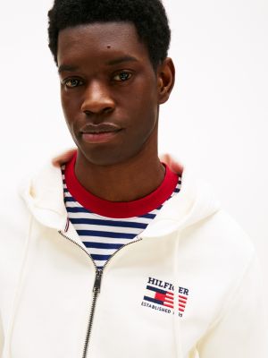 Embroidered Monotype Logo Zip Hoodie | Tommy Hilfiger USA