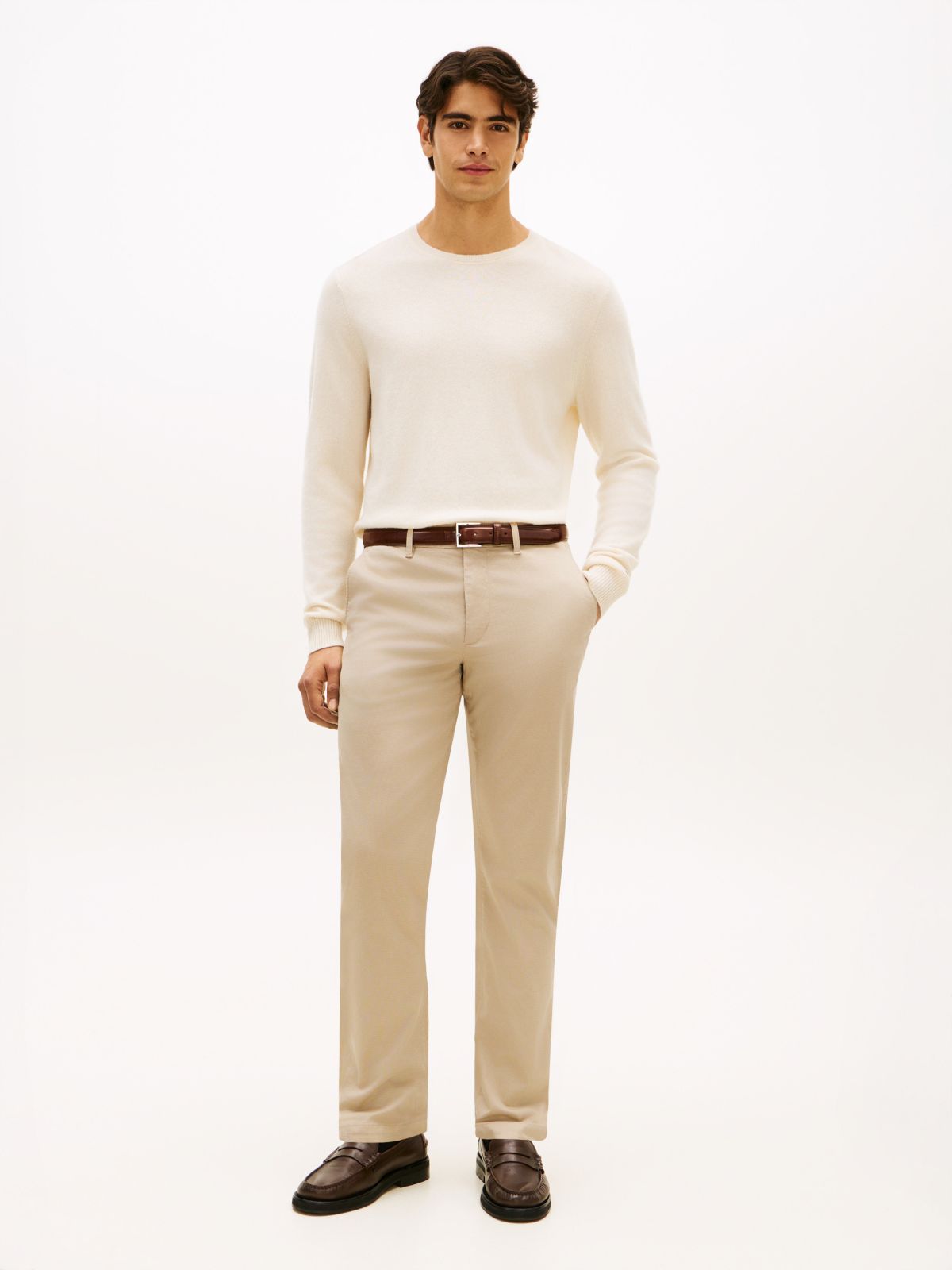 Straight Fit Stretch Chino — Sandalwood