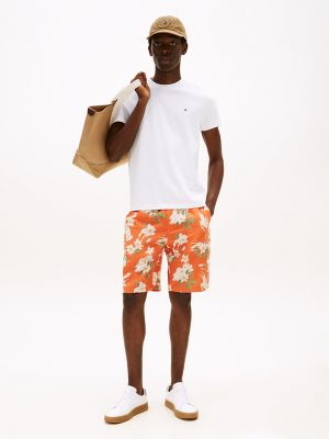 Relaxed Fit 7" Floral Print Short, Brilliant Orange