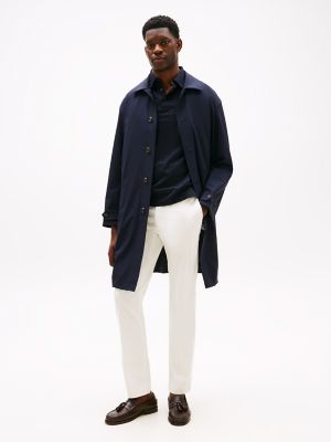 Flat-Front Stretch Chino, Ivory