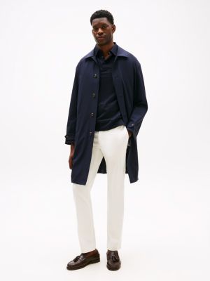 Flat-Front Stretch Chino, Ivory
