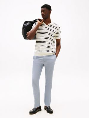Stretch-Oxford Straight Dress Pant, Sweet Blue