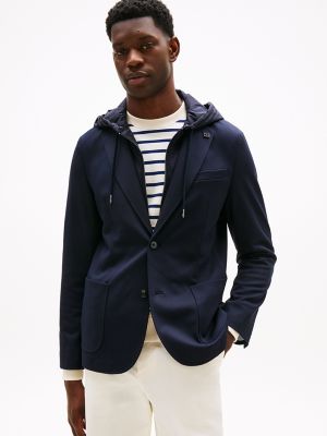 Hooded Blazer, Navy