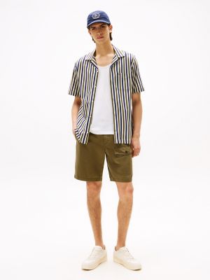 Relaxed Fit Twill Cargo Short, Battle Green