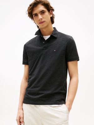 Regular Fit Heathered Performance Polo, Dark Grey Heather