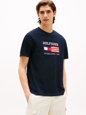 Monotype Flag Box Logo T-Shirt, Navy
