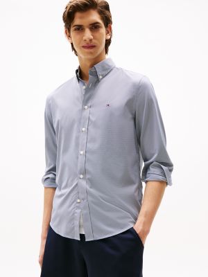 Regular Fit Gingham Performance Shirt, Blue Check