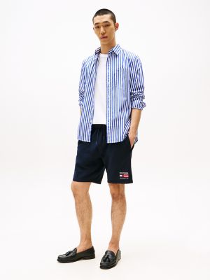 Embroidered Monotype Logo Sweatshort, Navy