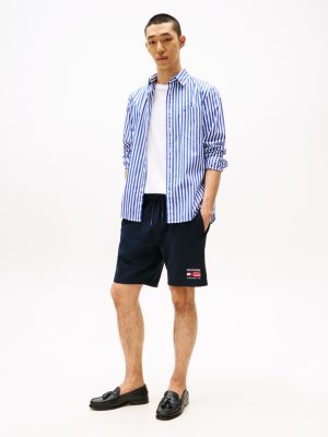 Embroidered Monotype Logo Sweatshort, Navy