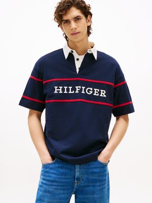 Embroidered Hilfiger Rugby, Navy
