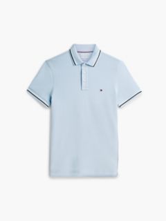 Slim Fit Tipped Polo — Breezy Blue 5