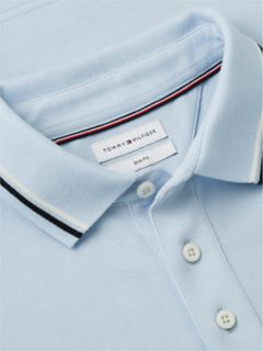 Slim Fit Tipped Polo — Breezy Blue 6