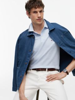 Slim Fit Tipped Polo — Breezy Blue 3