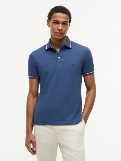 Мужские топы Tommy Hilfiger Slim Fit Tipped Polo