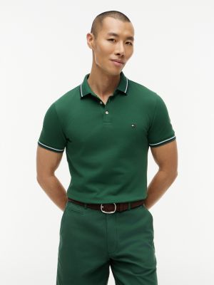 Slim Fit Tipped Polo, Street Green