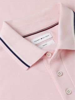 Slim Fit Tipped Polo — Pink Lily 6