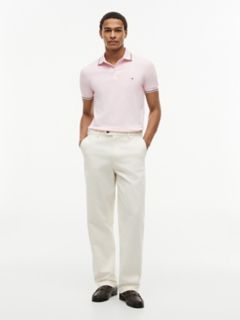 Slim Fit Tipped Polo — Pink Lily 2