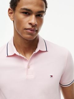 Slim Fit Tipped Polo — Pink Lily 3