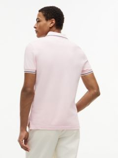 Slim Fit Tipped Polo — Pink Lily 4