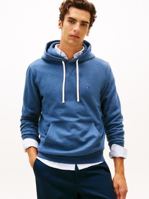 Classic Brushed-Fleece Hoodie, Aegean Sea Heather