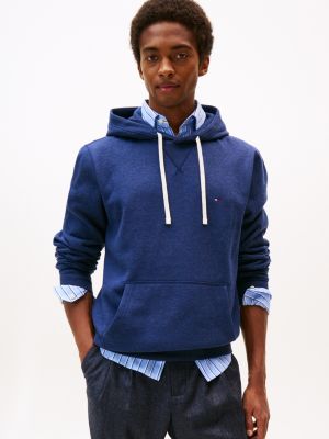 Classic Brushed-Fleece Hoodie, Heathered Blue