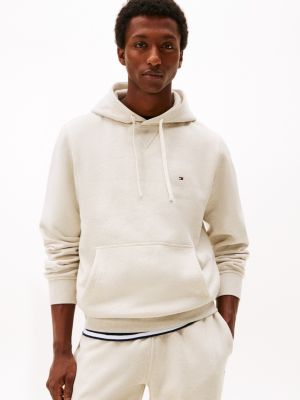Classic Brushed-Fleece Hoodie, Heathered Oatmilk