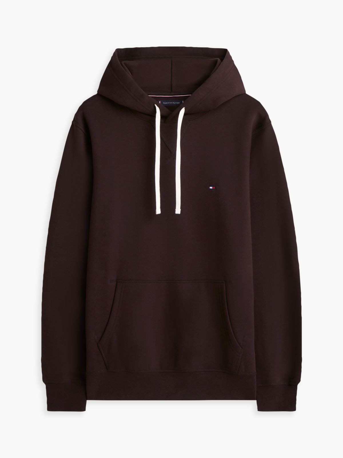 Classic Brushed-Fleece Hoodie — Chocolate