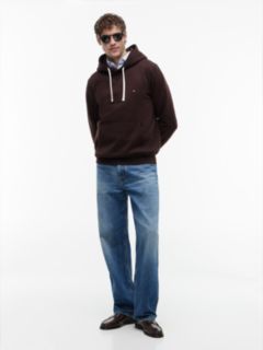 Classic Brushed-Fleece Hoodie — Chocolate 2
