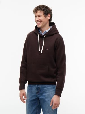 Classic Brushed-Fleece Hoodie, Chocolate
