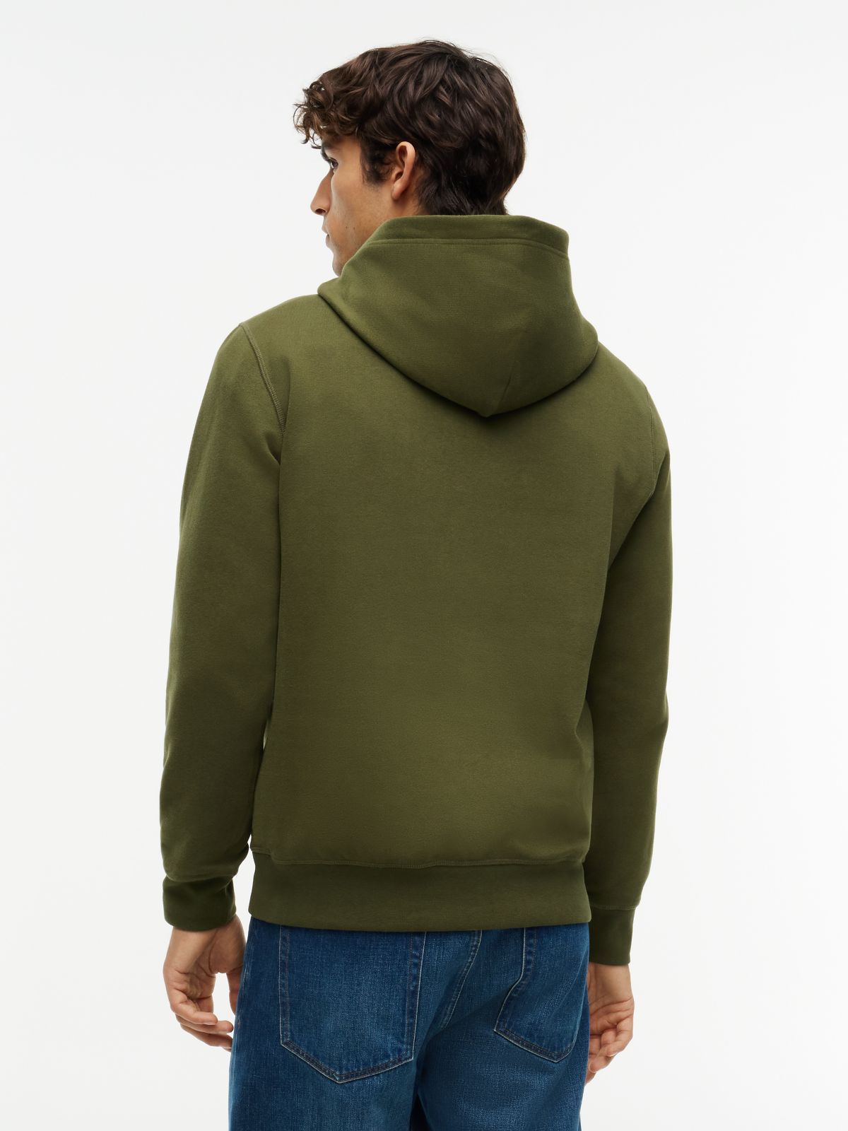 Classic Brushed-Fleece Hoodie — Huntsman Green