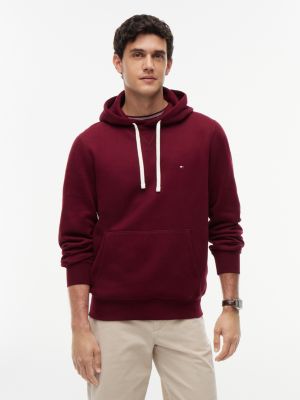 Classic Brushed-Fleece Hoodie, Burgundy