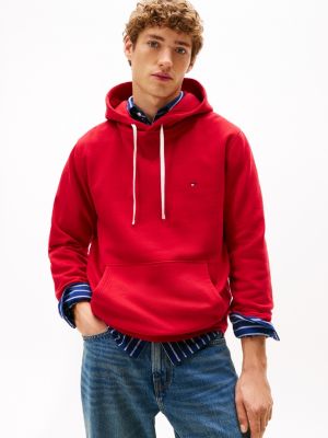 Classic Brushed-Fleece Hoodie, Medium Red