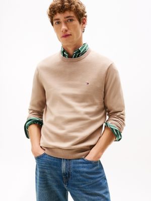 Classic Crewneck Sweater, Coastal Taupe
