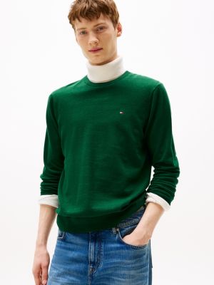 Classic Crewneck Sweater, Ornamental Green Heather